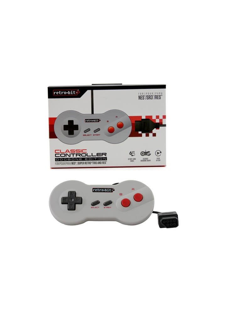 Retro-bit Classic Controller Dogbone Edition NES-NES-Pixxelife by INMEDIA