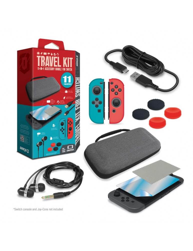 Armor3 Travel Kit 11-in-1 Accessory Bundle Switch-Switch-Pixxelife by INMEDIA