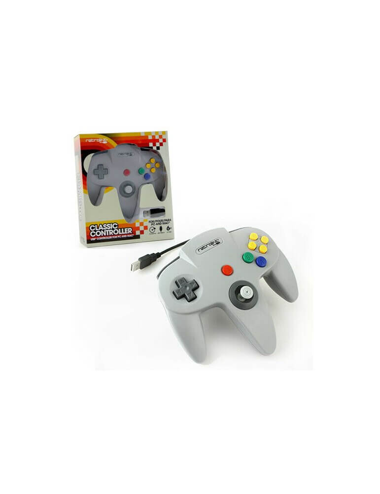 Retrolink Nintendo 64 Style USB Classic Controller for PC Mac Grey-PixxeLife-Pixxelife by INMEDIA