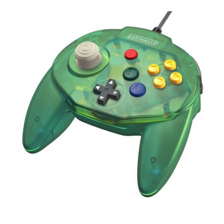 Retro-bit Tribute 64 USB Controller for Switch PC Mac Green