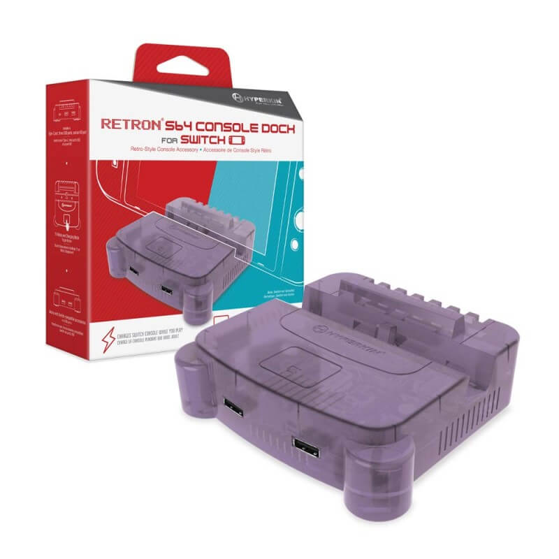 Hyperkin RetroN S64 Console Dock for Switch Purple-Switch-Pixxelife by INMEDIA