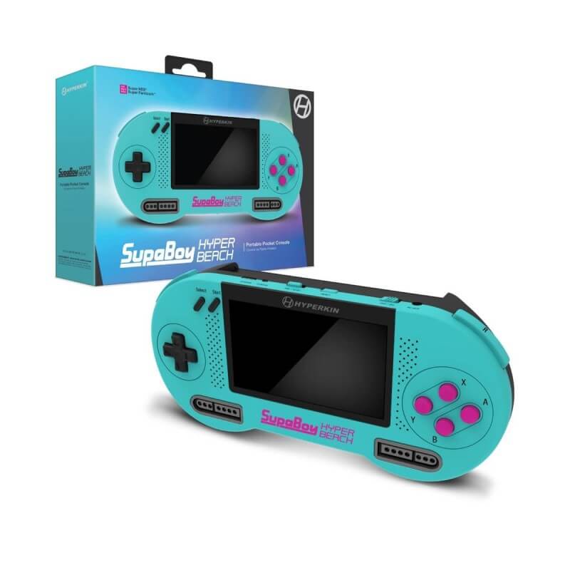 SupaBoy Hyper Beach Ed. Portable Console for SNES-Modern Retrogaming-Pixxelife by INMEDIA