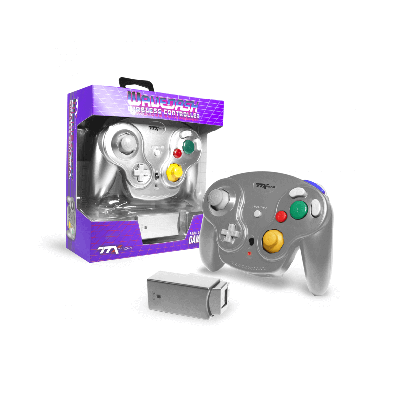 Wavedash Wireless Controller GameCube Silver-GameCube-Pixxelife by INMEDIA