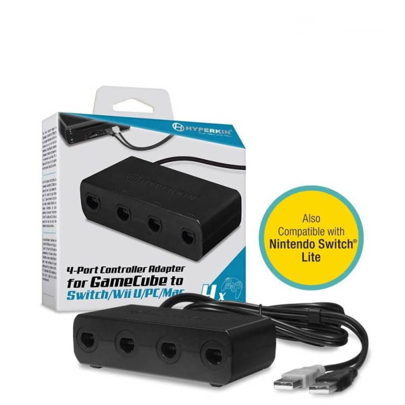 Hyperkin Adattatore Controller GameCube a 4 porte per Switch Wii U PC Mac-GameCube-Pixxelife by INMEDIA