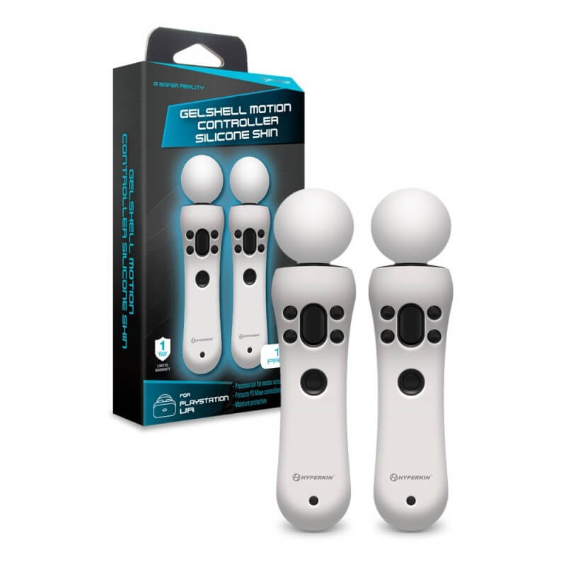 Hyperkin Skin Silicone GelShell bianco per controller PS Move-PlayStation 4-Pixxelife by INMEDIA