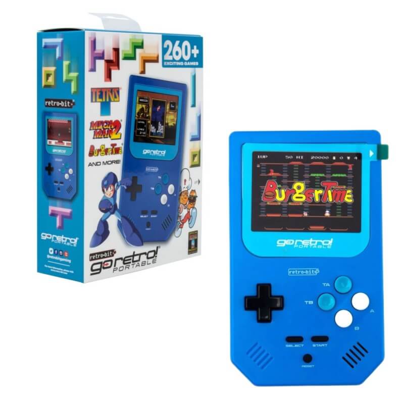 Go Retro! Portable Handheld Console Blue-Arcade-Pixxelife by INMEDIA