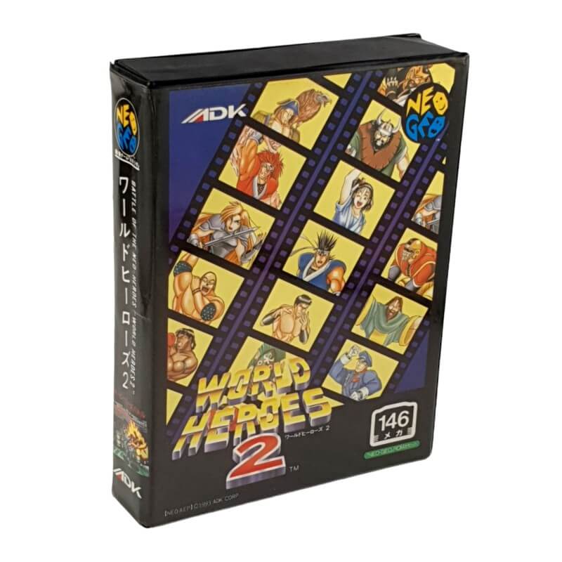 ADK World Heroes 2 Neo Geo Cartuccia AES Giapponese-NEO GEO-Pixxelife by INMEDIA