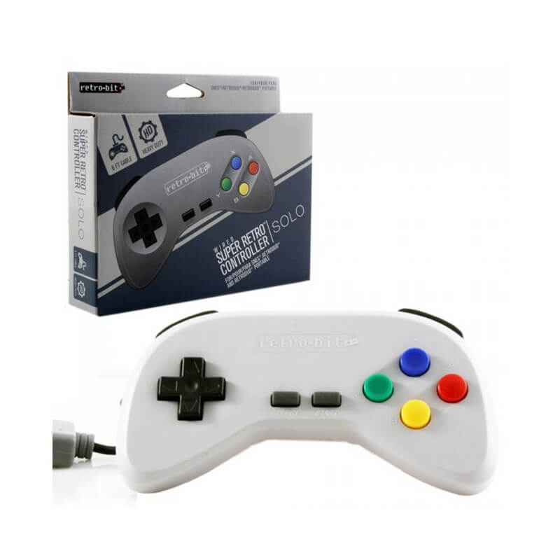 Retro-bit Wired Super Retro Controller for SNES-Super Nintendo-Pixxelife by INMEDIA