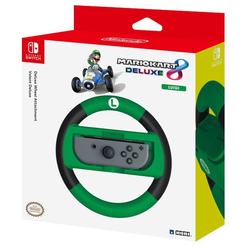 Hori Mariokart 8 Deluxe Wheel Attachment Luigi Switch Joy-con-Switch-Pixxelife by INMEDIA