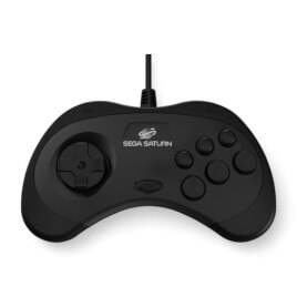 Retro-bit Official SEGA Control Pad for Saturn Black