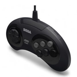 Retro-bit Official SEGA 6-Button Arcade Pad per Mega Drive Nero