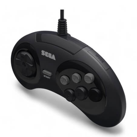 Retro-bit Official SEGA 6-Button Arcade Pad for Mega Drive Mega CD Black