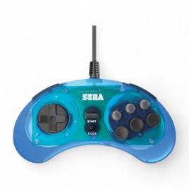 Retro-bit Official SEGA 8-Button Arcade Pad USB per PC Mac Steam Blu