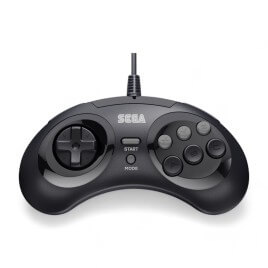 Retro-bit Official SEGA 8-Button Arcade Pad USB per PC Mac Steam Nero