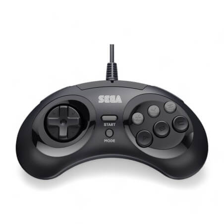 Retro-bit Official SEGA 8-Button Arcade Pad USB for PC Mac Steam Black