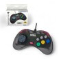 Retro-bit Official SEGA Saturn Control Pad USB for PC Mac Steam Slate Grey