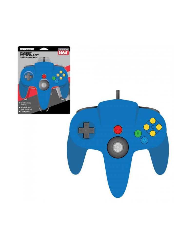 Teknogame Classic Controller for Nintendo 64 Blue-Nintendo 64-Pixxelife by INMEDIA