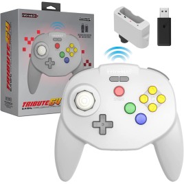 Retro-bit Tribute 64 2.4Ghz Wireless Controller for N64 Switch PC Mac Classic Grey