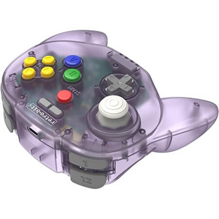 Retro-bit Tribute 64 2.4G Wireless Controller for N64 Switch PC Mac Atomic Purple