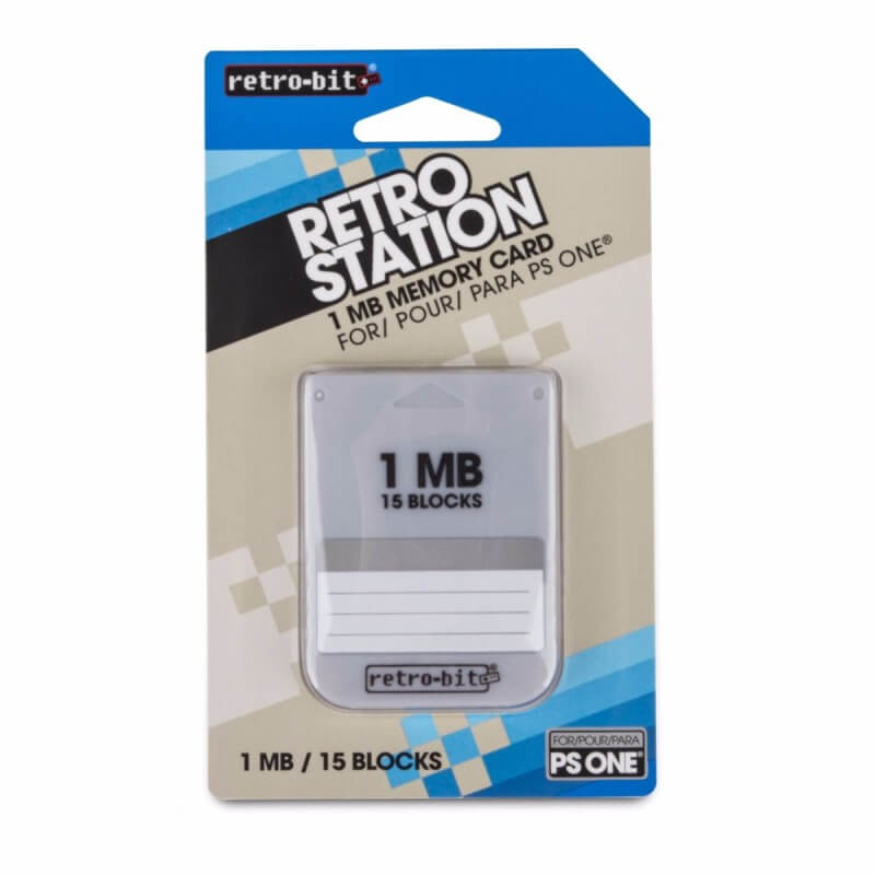 Retro-bit Retro Station 1MB Memory Card per PS1-PlayStation-Pixxelife by INMEDIA