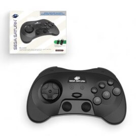 Retro-bit SEGA 2.4G Wireless Pro Controller for Saturn PC Mac Switch Black