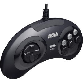 Retro-bit Official SEGA 6-Button Arcade Pad USB for PC Man Steam Black