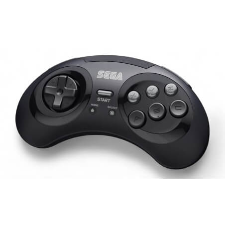 Retro-bit Official SEGA 8-Button Arcade Pad 2.4G Wireless for Mega Drive PC Mac Switch Nero