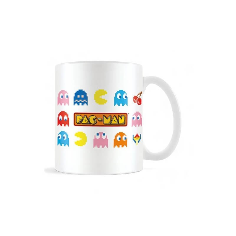 Pyramid America Pac-Man Multi Ceramic Mug 11 oz-Accessories-Pixxelife by INMEDIA