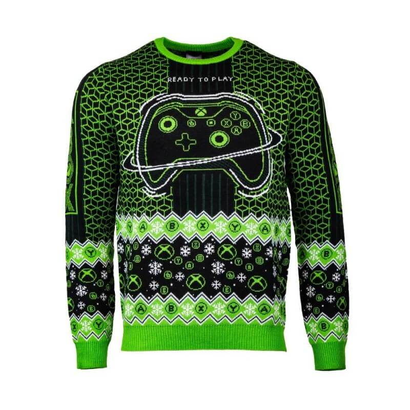 Numskull Official Xbox 'Ready to Play' Xmas Jumper-Apparel-Pixxelife by INMEDIA