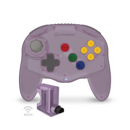 Hyperkin Admiral Premium Wireless BT Controller for Nintendo 64 Switch PC Mac Android Amethyst Purple