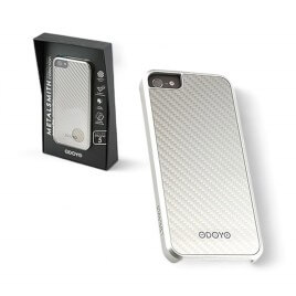 Odoyo METALSMITH Carbon FIber Liminous Silver Case for iPhone 5